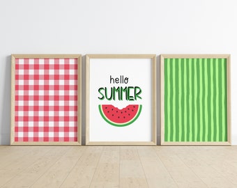 4th of July Decor | Summer Decor | Nursery Decor | Watermelon Wall Art | Kids Room Wall Art | Digital Download | Summer Printable Art