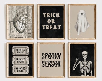 Halloween Printable Wall Art Set of 6 | Halloween Decor | Halloween Wall Art Print | Halloween Gallery Wall | Halloween Print | Fall Decor