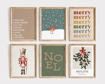 Christmas Gallery Wall Art | Christmas Digital Download | Holiday Decor | Christmas Printable Wall Art | Christmas Printable | Xmas Print