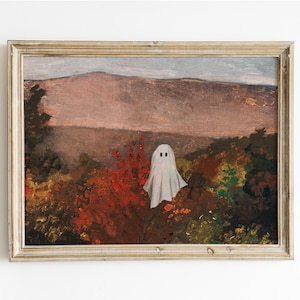 Ghost Print | Halloween Decor | Halloween Wall Art Print | Halloween Gallery Wall | Halloween Printable Wall Art | Vintage Ghost Decor