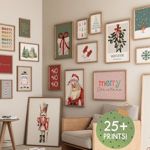 Christmas Gallery 25 Print Set Wall Bundle | Christmas Prints | Holiday Decor | Christmas Printable Wall Art | Christmas Art | Xmas Print