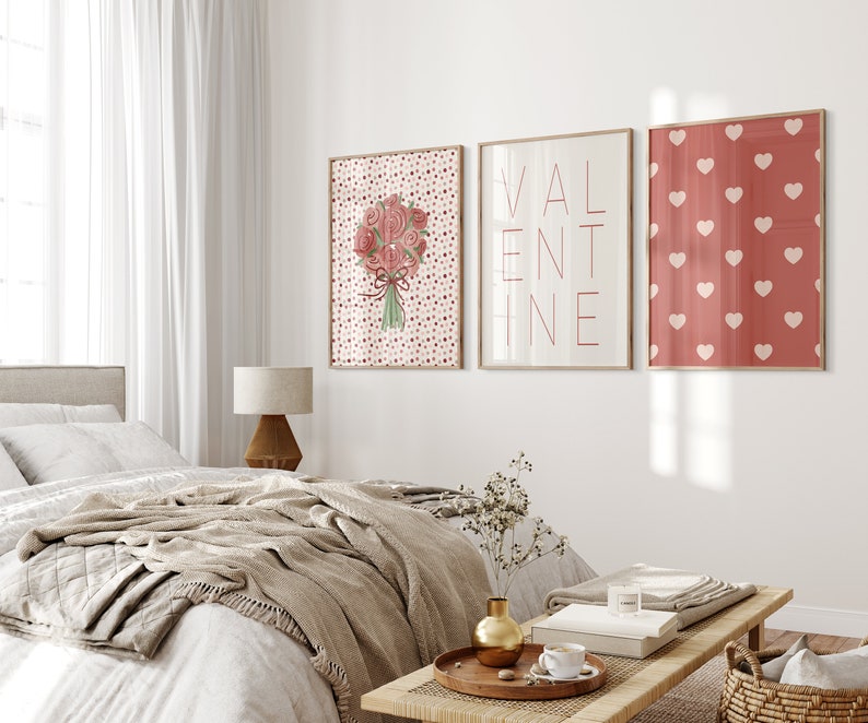 Valentines Printable Wall Art | Set of 7 Gallery Art | Valentine ...