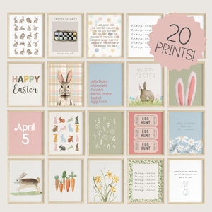 Easter Printable Wall Art | Mega Bundle | Easter Digital Art | Easter Decorations | Easter Gift | Spring Wall Art | Easter Prints