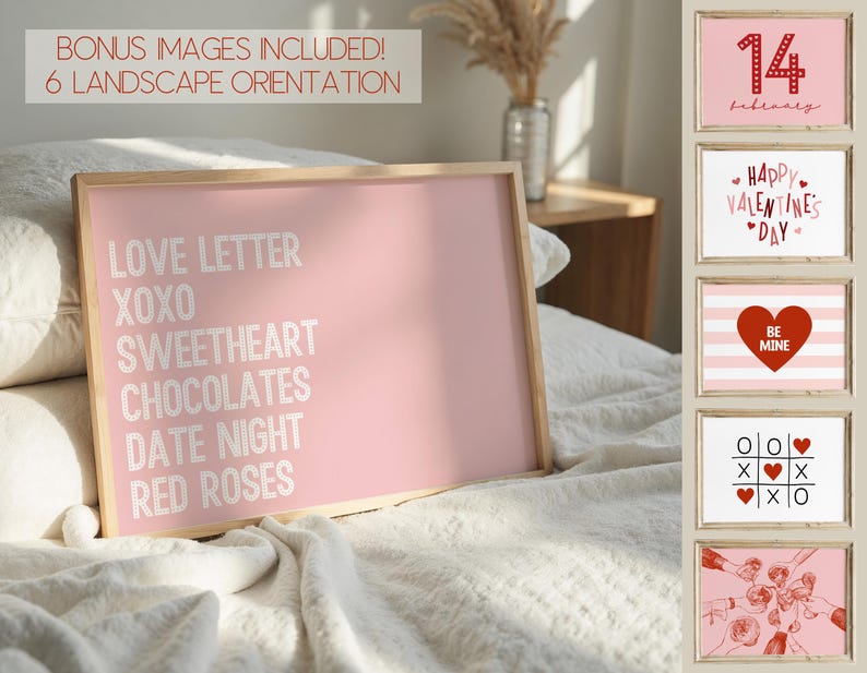 Valentines Printable Wall Art | Valentines Prints | Trendy Wall Art | Valentines Wall Art | Valentine Gifts | Valentines Wall Decor image 9