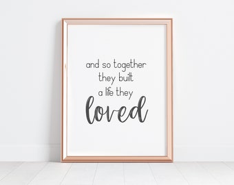 Couple Quote Printable Art | Anniversary Gift Couple | Couple Digital Wall Art | Bedroom Sign | Over the Bed Signs | Farmhouse Wall Decor