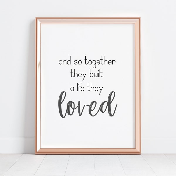 Couple Quote Printable Art | Anniversary Gift Couple | Couple Digital Wall Art | Bedroom Sign | Over the Bed Signs | Farmhouse Wall Decor