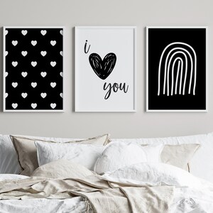 Valentines Printable Wall Art Set of 6 Gallery Art Valentine Digital ...
