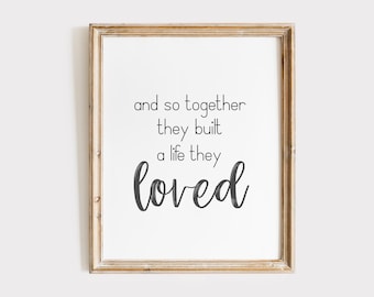 Couple Quote Printable Art | Anniversary Gift Couple | Couple Digital Wall Art | Bedroom Sign | Over the Bed Signs | Farmhouse Wall Decor