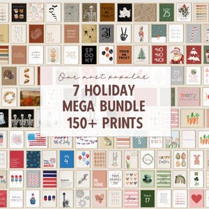Holiday Prints Gallery Wall Art | 4th of July Decor | Halloween Printable Wall Art | Winter Wall Art | Autumn Decor | Christmas Digital Art