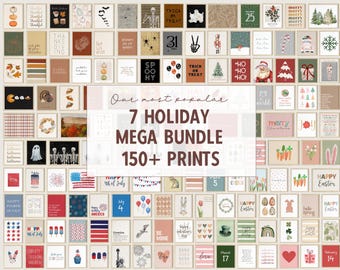 Holiday Prints Gallery Wall Art | 4th of July Decor | Halloween Printable Wall Art | Winter Wall Art | Autumn Decor | Christmas Digital Art