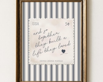 Love Quote Postage Print: Romantic Bedroom Wall Art (Digital Download)