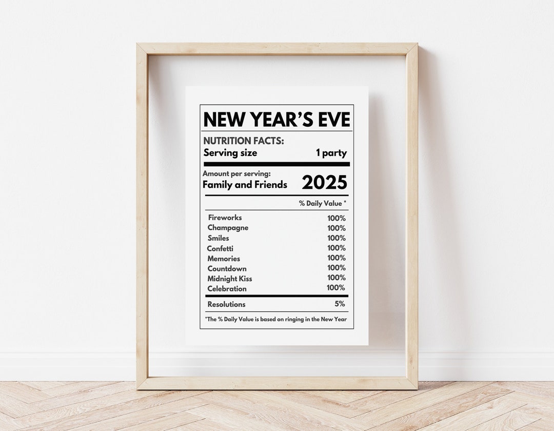 Funny New Years Eve Printable Wall Art New Years Eve Decor New Year ...
