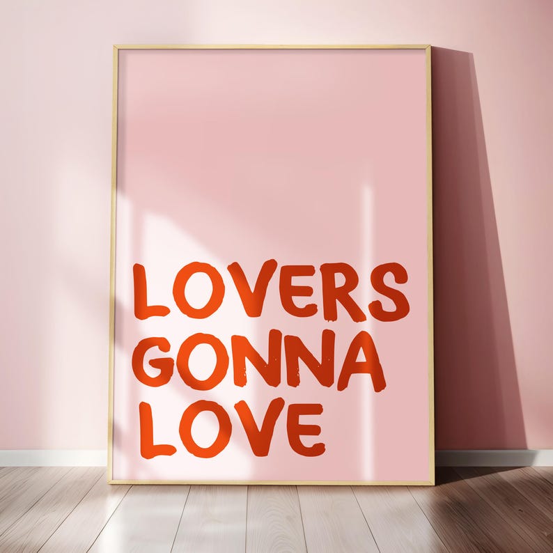 Romantic Modern Valentines Day Printable | Heart Wall Decor | Digital ...