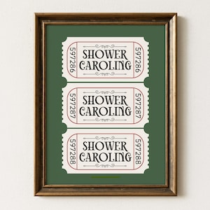 Funny Christmas Bathroom Poster | Christmas Bathroom Decor | Bathroom Holiday Decor | Shower Decor | Toilet Decor | Christmas Wall Art Print