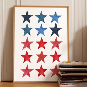 4th of July American Flag | Memorial Day Art Print | Fourth of July Decoration | 4th of July printable wall art | Digital Download