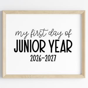 First Day of Junior Year 2026-2027 | First Day of 11th Grade Sign | Printable First Day of School Sign | First Day of School Class of 2028