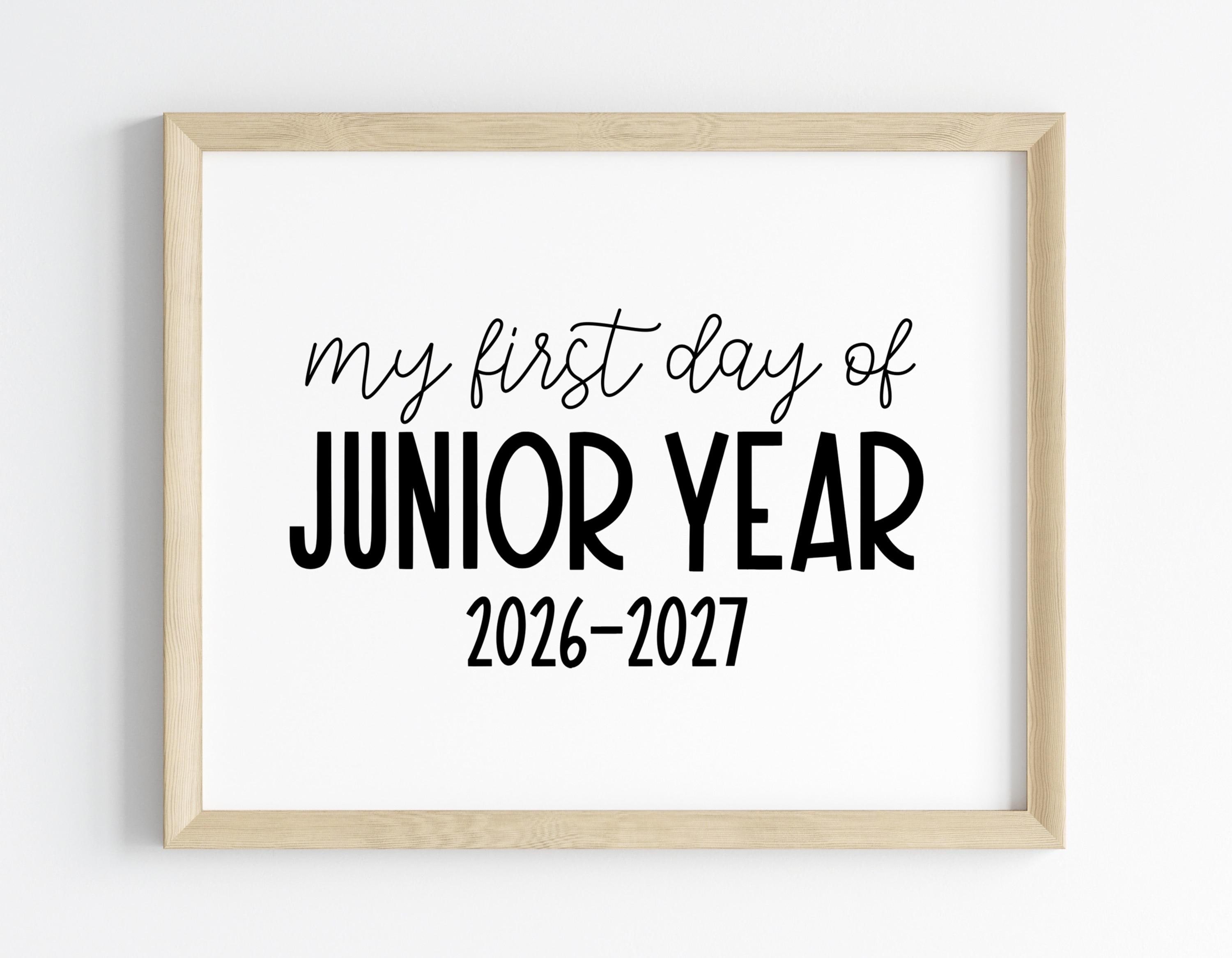 First Day of Junior Year 2026-2027 | First Day of 11th Grade Sign |  Printable First Day of School Sign | First Day of School Class of 2028 -  Etsy, image size:3000x2333