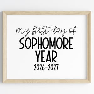 First Day of Sophomore Year 2026-2027 | First Day of 10th Grade Sign | Printable First Day of School Sign |First Day of School Class of 2029