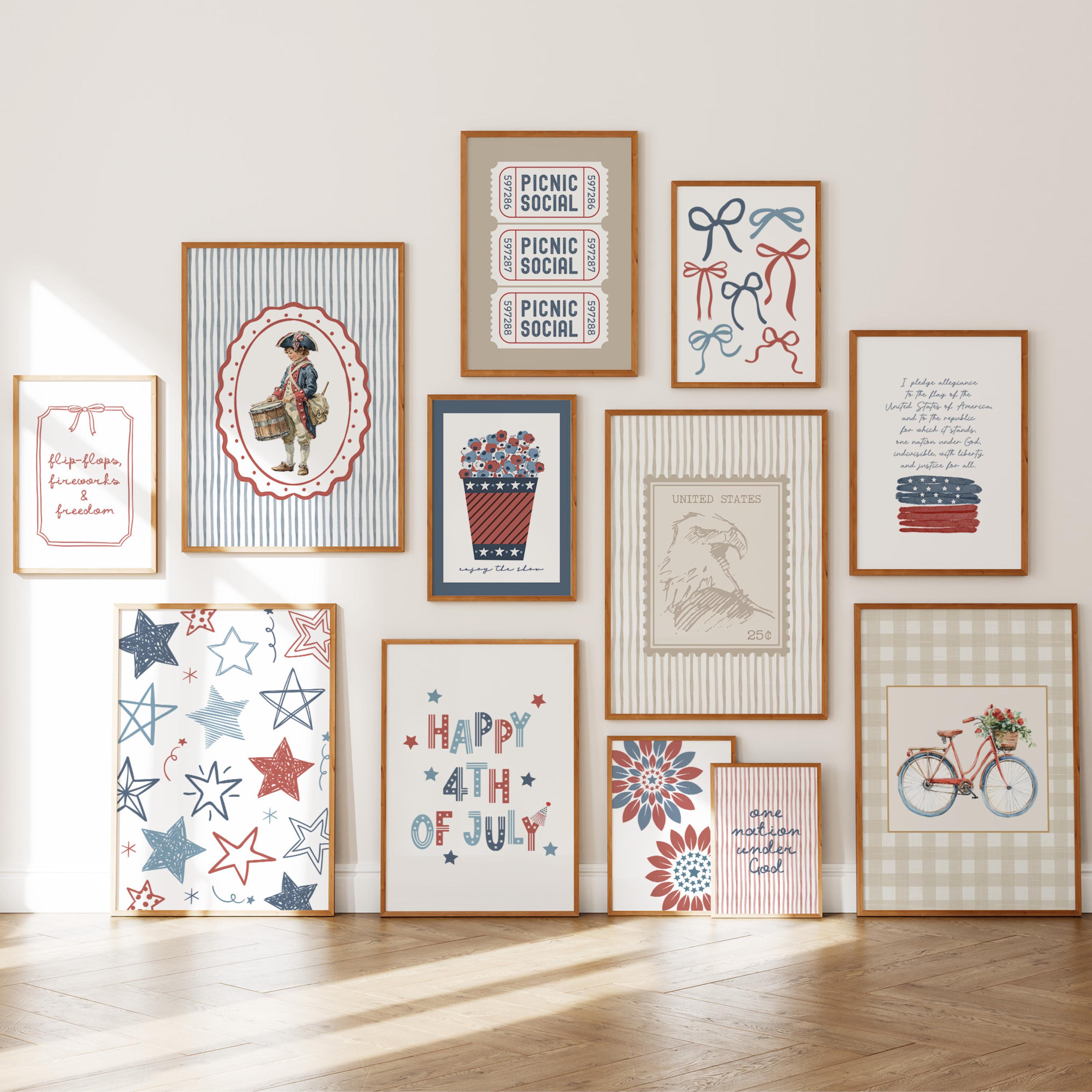 4th of July Wall Art | Independence Day Prints | 4th of July Decor ...