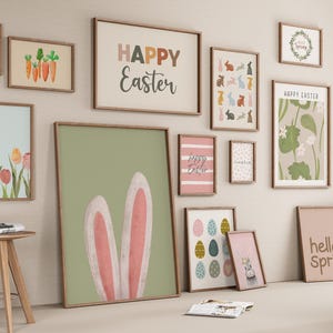 Arte mural imprimible de Pascua / Regalos de Pascua / Arte digital de Pascua / Decoraciones de Pascua / Arte con huevos de Pascua / Arte mural de primavera / Impresiones de Pascua