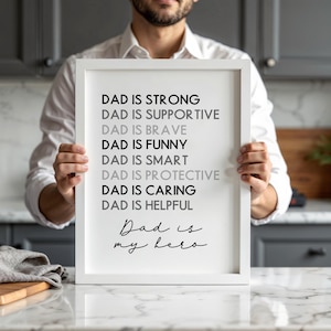 Afdrukbare kunst voor Vaderdag | Vaderdagcadeau | Digitale afdrukken | Afdrukbare muurkunst | Vaderdag-afdruk | Digitale download | Cadeau voor papa