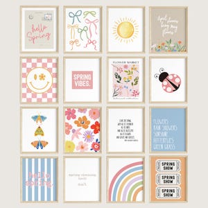 Spring Printable Wall Art | Gallery Wall Set | Spring Digital Art | Spring Decorations | Spring Mega Bundle | Spring Wall Art | Neutral Art