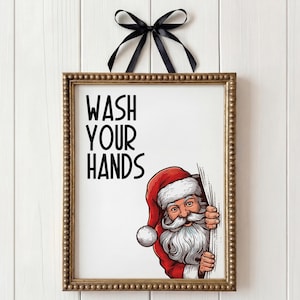 Lustige Weihnachtsdeko fürs Badezimmer | Weihnachtliche Wandbilder fürs Badezimmer | Festliche Deko | Weihnachtliche Wandbilder | Weihnachtliche Wandbilder zum Ausdrucken