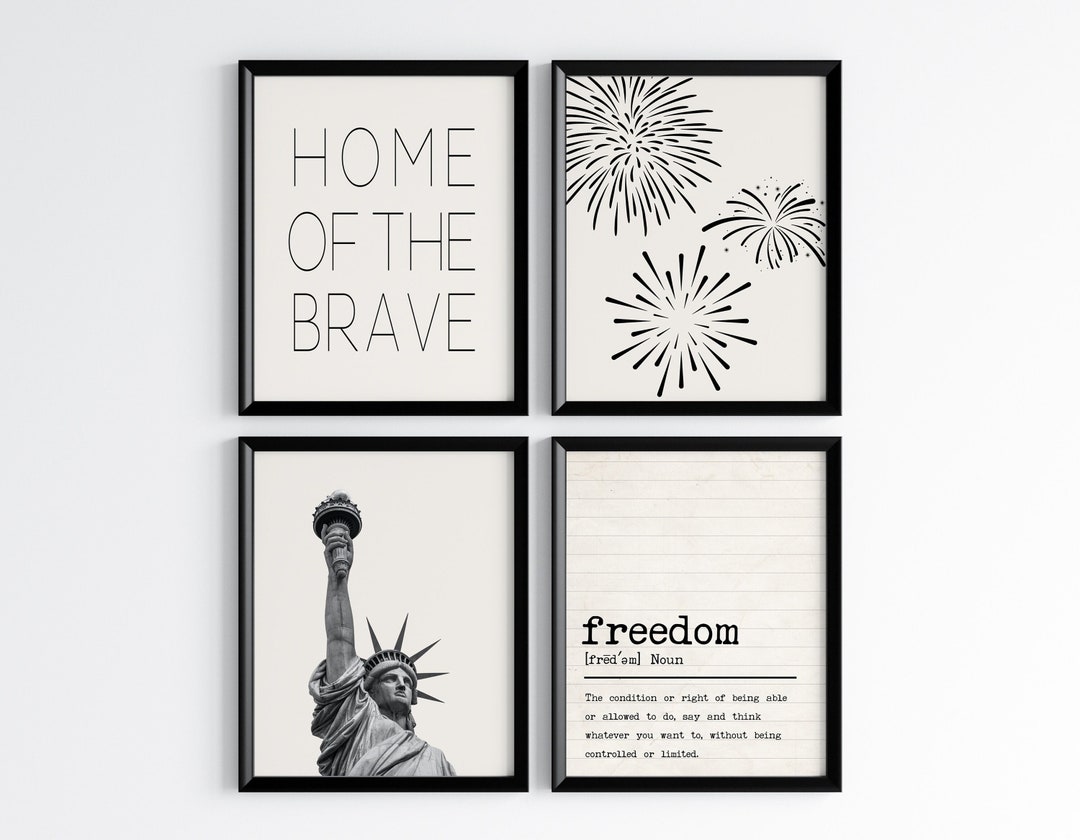 4th of July Gallery Set | Memorial Day Art Prints | Office Art Decor ...