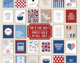 4th of July Printable Art | Memorial Day Art Prints | Fourth of July Decoration | 4th of July Wall Art Prints | American Flag Wall Prints
