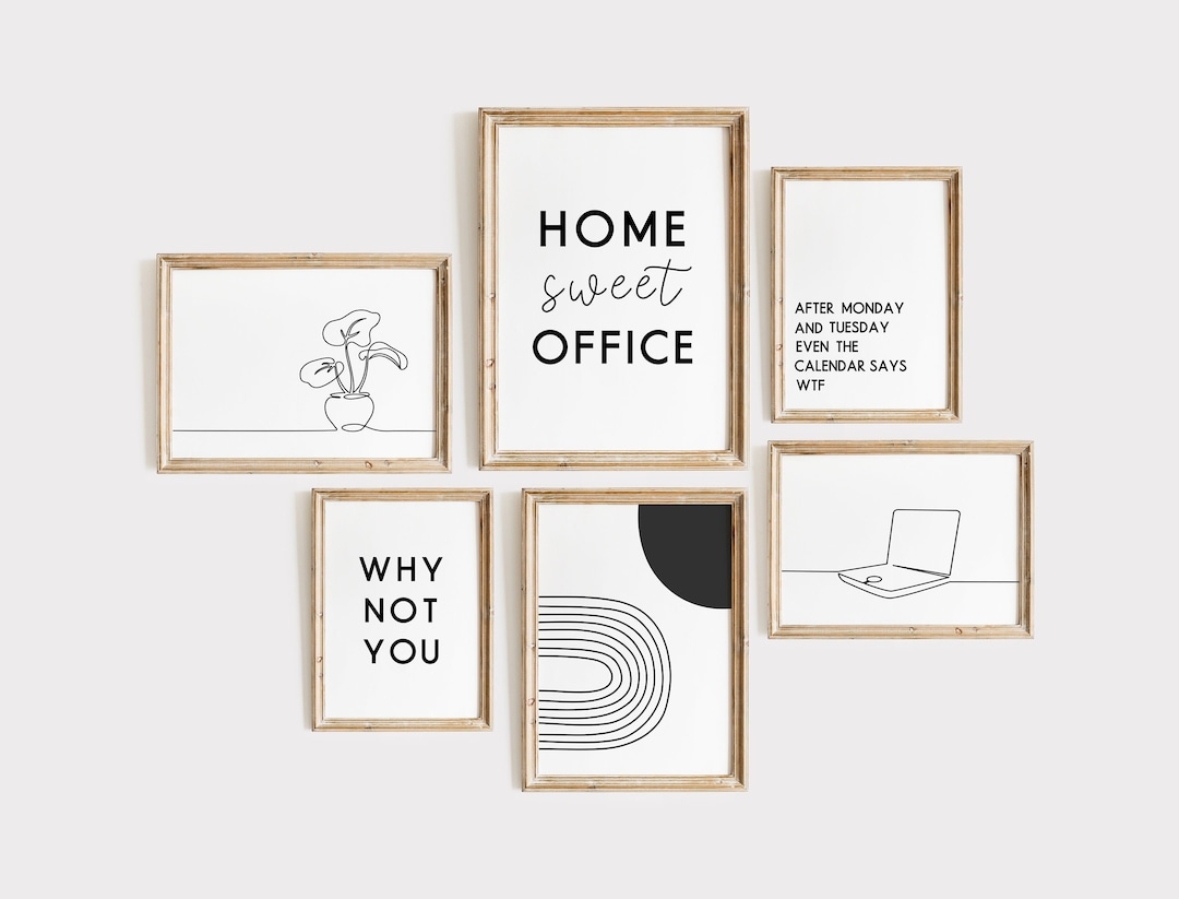 Set of 25 Office Wall Decor Bundle Office Digital Print Home Office ...