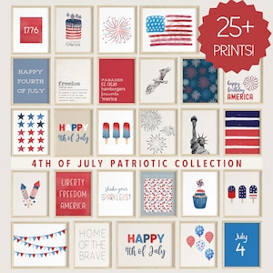 American Flag Printable Art | Memorial Day Art Prints | Fourth of July Decoration | 4th of July printable wall art | Digital Download