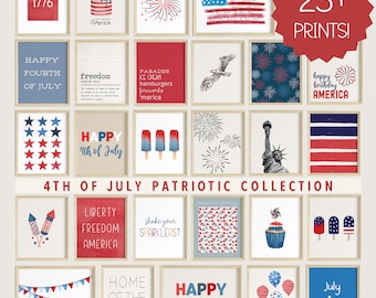 American Flag Printable Art | Memorial Day Art Prints | Fourth of July Decoration | 4th of July printable wall art | Digital Download
