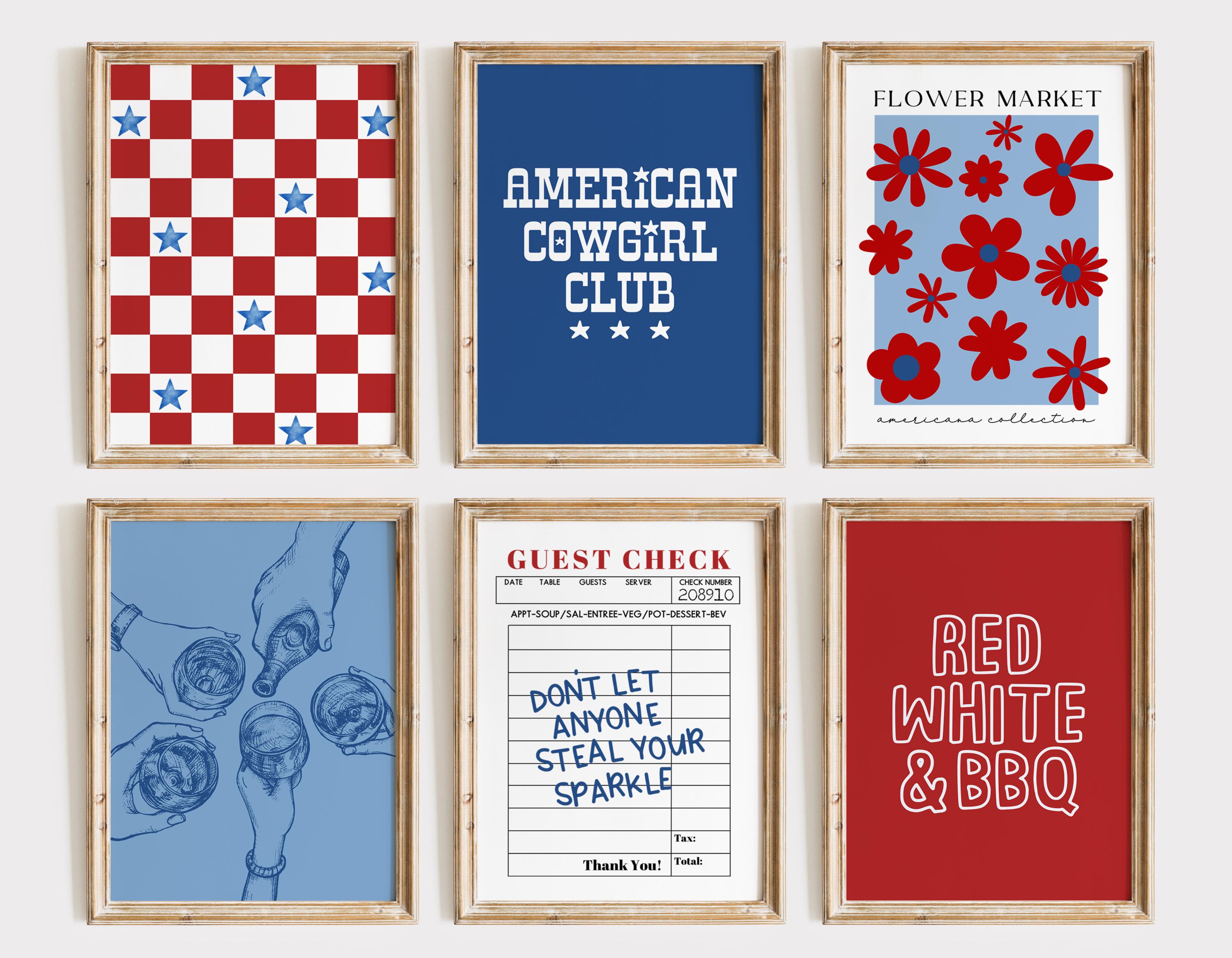 4th of July Printable Wall Art for Holiday Home Decor Memorial Day ...