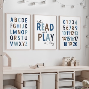 Boys Printable Art Set of 20 | Kid Room Art Prints | Boys Room Decor ...