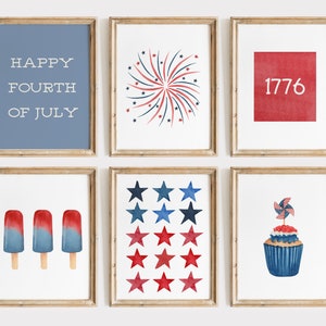 American Flag Wall Art Print | Memorial Day Art Prints | Fourth of July Decoration | Fourth of July printable wall art | Digital Download