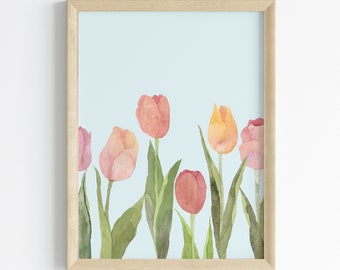 Summer Tulips Printable Wall Art | Spring Decorations | Summer Wall Art | Digital Download | Flowers Gallery Print | JM Holiday Printables