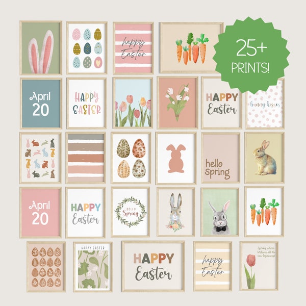 Art mural imprimable de Pâques | Cadeaux de Pâques | Art numérique de Pâques | Décorations de Pâques | Oeufs de Pâques | Art mural printemps | Impressions de Pâques