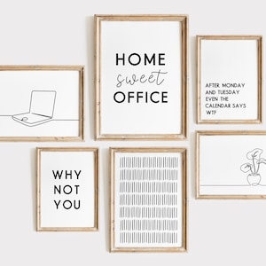 Set of 25 Office Wall Decor Bundle | office digital print | home office prints | home office decor | motivational quote | inspirational art