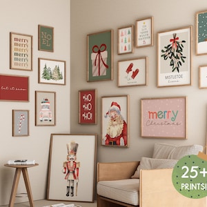 Christmas Gallery 25 Print Set Wall Bundle | Christmas Prints | Holiday Decor | Christmas Printable Wall Art | Christmas Art | Xmas Print