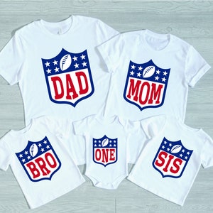 First Birthday Football Family Shirts, Football Theme Birthday Boy Shirt, Boys Birthday Shirt, First Birthday Shirt, 1st Birthday, Dad Shirt