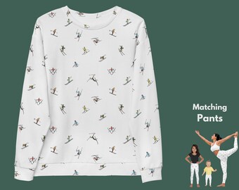 Skier Print Sweatshirt - Unisex - Family Matching