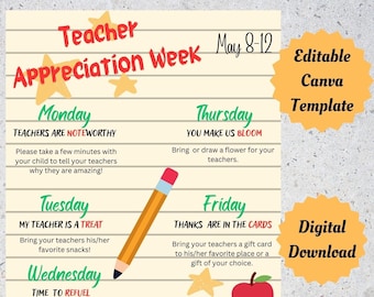 Editable Teacher Appreciation Week Flyer / Teacher Appreciation