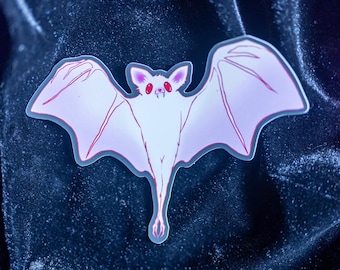 Albino Bat Vinyl Sticker | Waterproof Laptop Decal