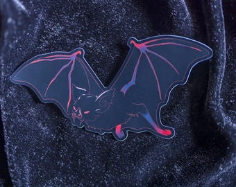 Cute Bat Sticker | Matte Vinyl, Waterproof Decal