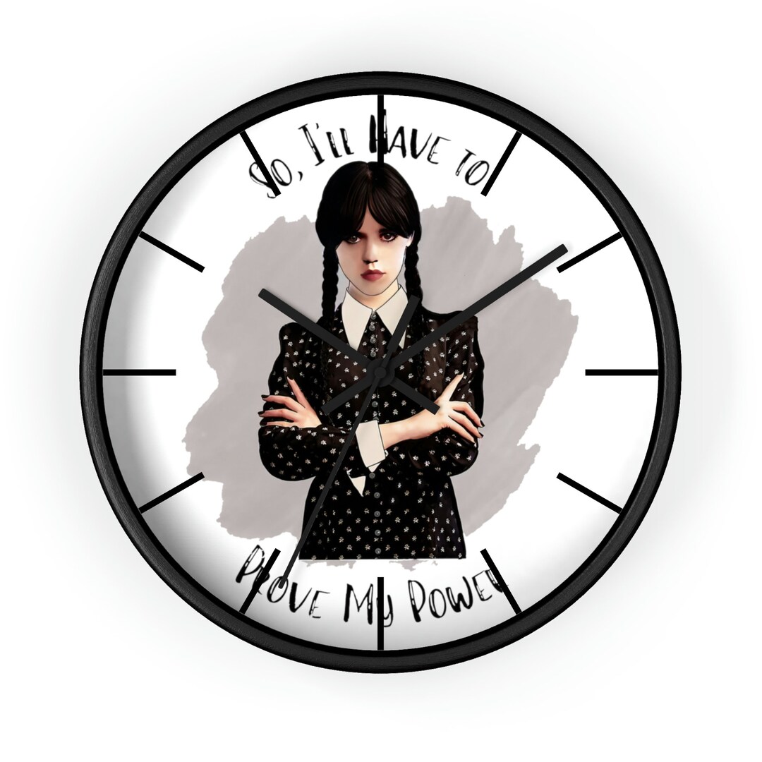 Wednesday Addams, Wednesday, Wall Clock, Wednesday Addams Wall Decor