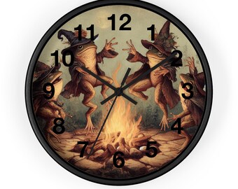 Dancing Frogs Wall Clock, Frogs