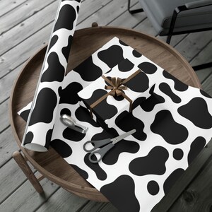 Cow Print Wrapping Paper. Birthday Gift Wrap. Baby Shower Gift - Yahoo  Shopping