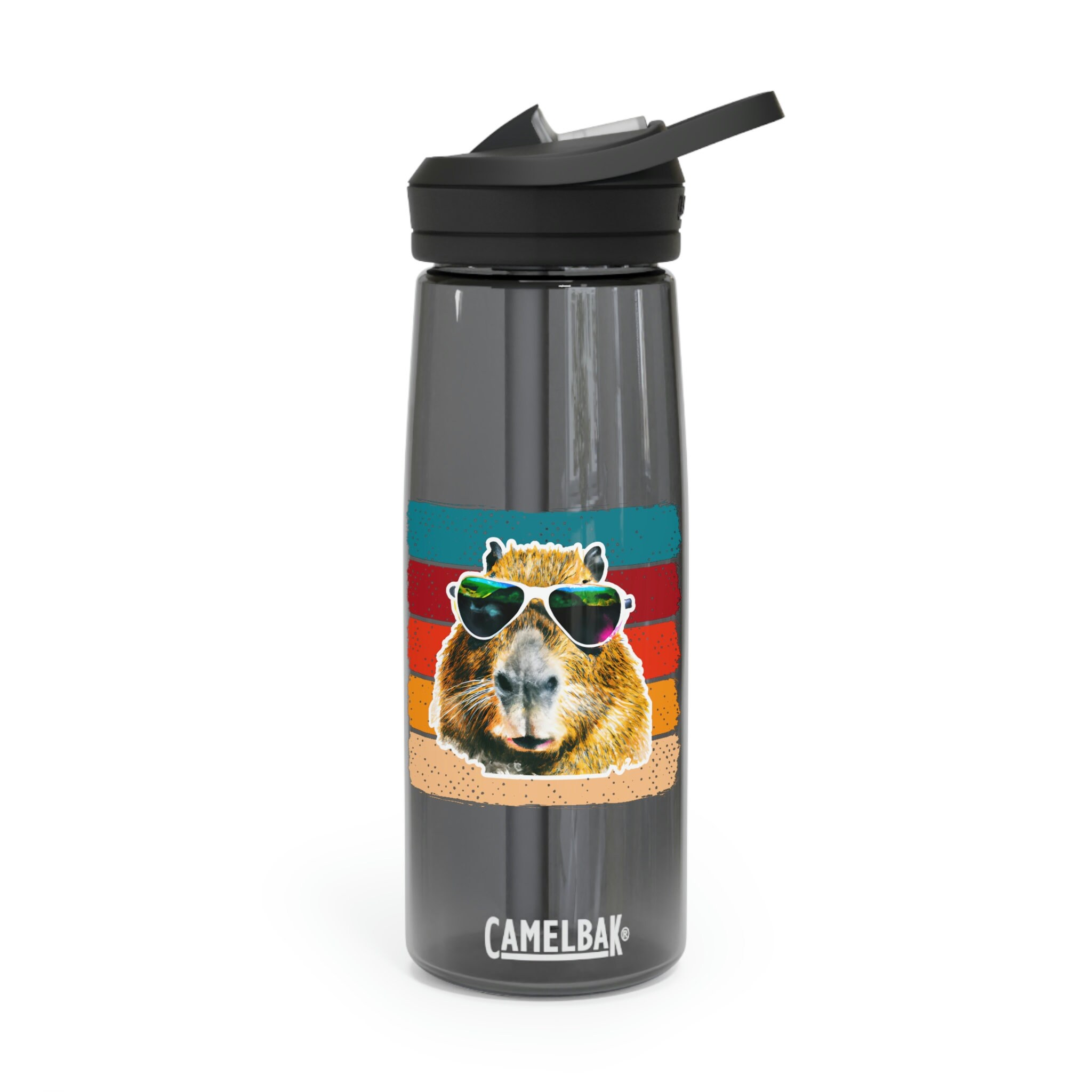 Cute Capybara Water Bottle - 330ml BPA-Free PC With Silicone Straw & Leak-Proof Lid - View #3