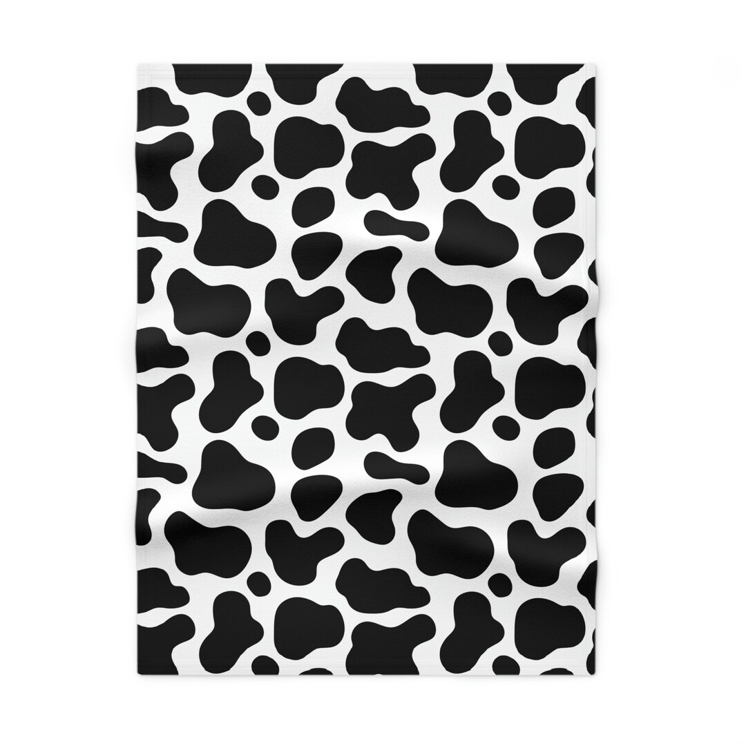 Cow Print Baby Blanket Cow Print Soft Fleece Baby Blanket Etsy