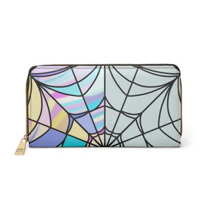 Wednesday Addams, Wednesday,  Stained Glass, Zipper Wallet